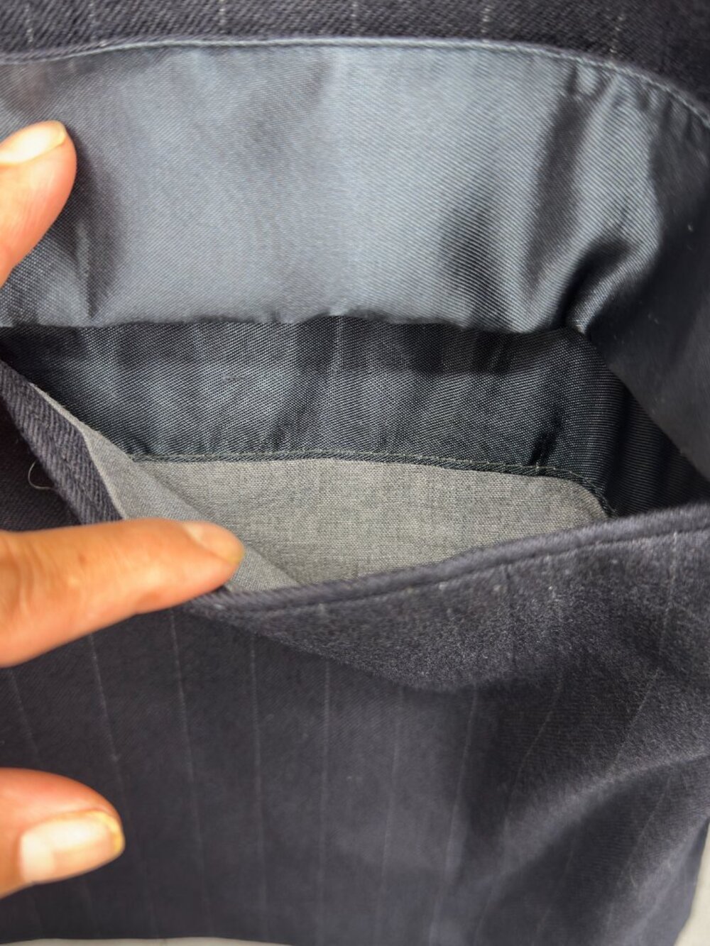 Cricketeer Frederick & Nelson Blazer Navy Pinstripe 100% Pure Wool Tailored USA - Picture 13 of 16